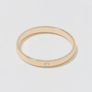 Yellow Gold Classic Diamond Wedding Band - Polished 2.5mm