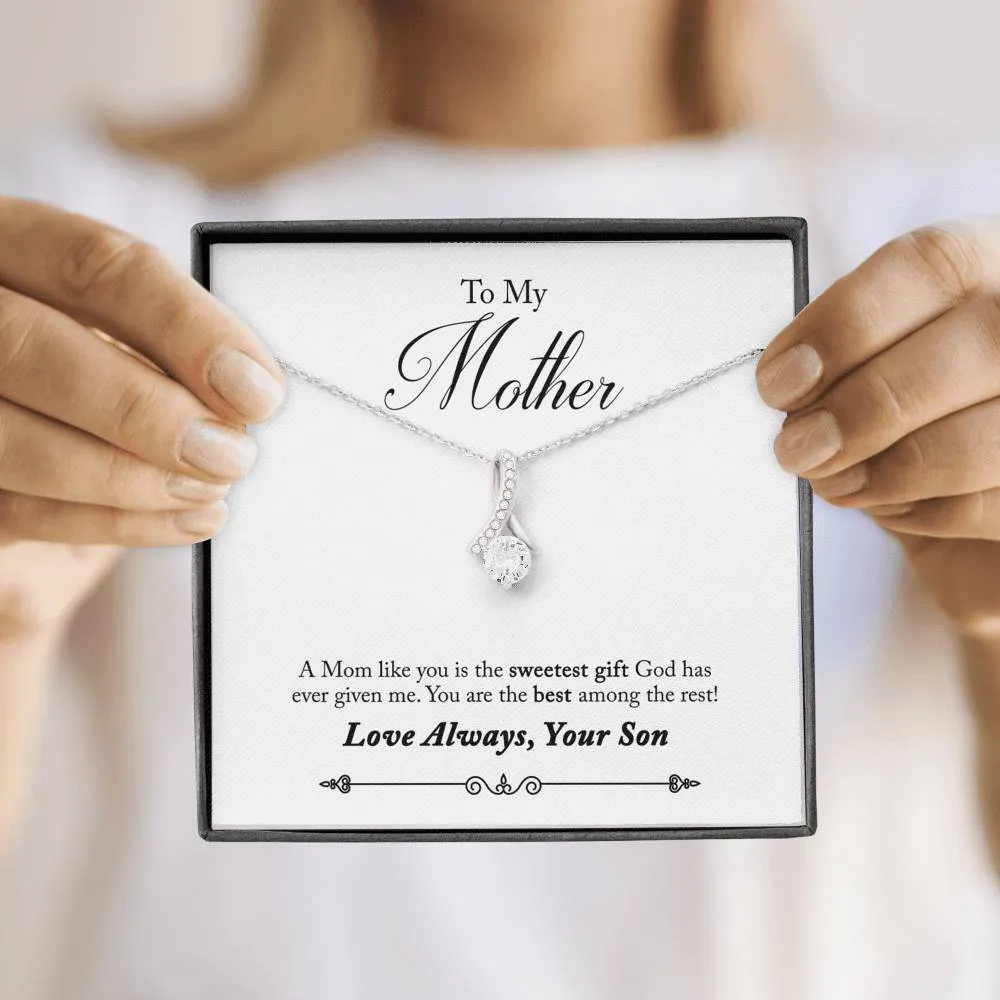 You are the best among the rest-Alluring Beauty Solitaire Necklace for Mother