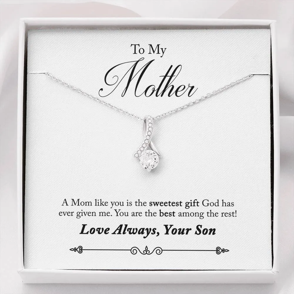 You are the best among the rest-Alluring Beauty Solitaire Necklace for Mother