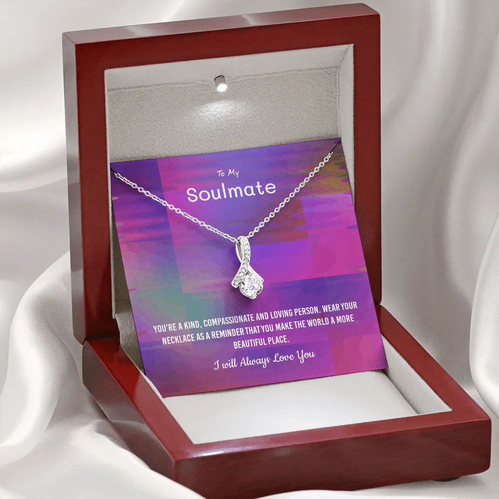 You're a kind, compassionate and loving person - Alluring Beauty Infinity Necklace Message Card
