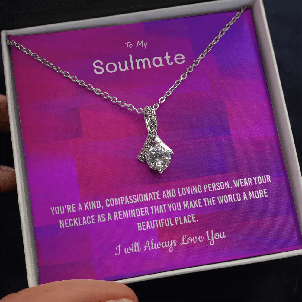You're a kind, compassionate and loving person - Alluring Beauty Infinity Necklace Message Card