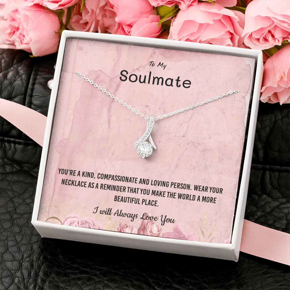 You're a kind, compassionate and loving person - Alluring Beauty Infinity Necklace Message Card