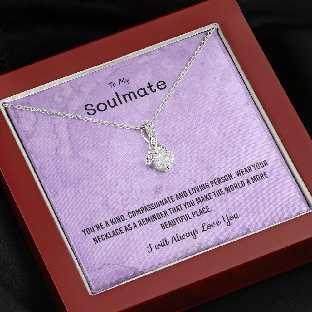 You're a kind, compassionate and loving person - Alluring Beauty Infinity Necklace Message Card