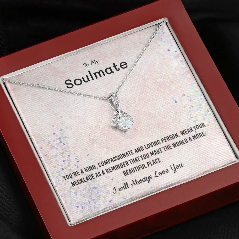 You're a kind, compassionate and loving person - Alluring Beauty Infinity Necklace Message Card