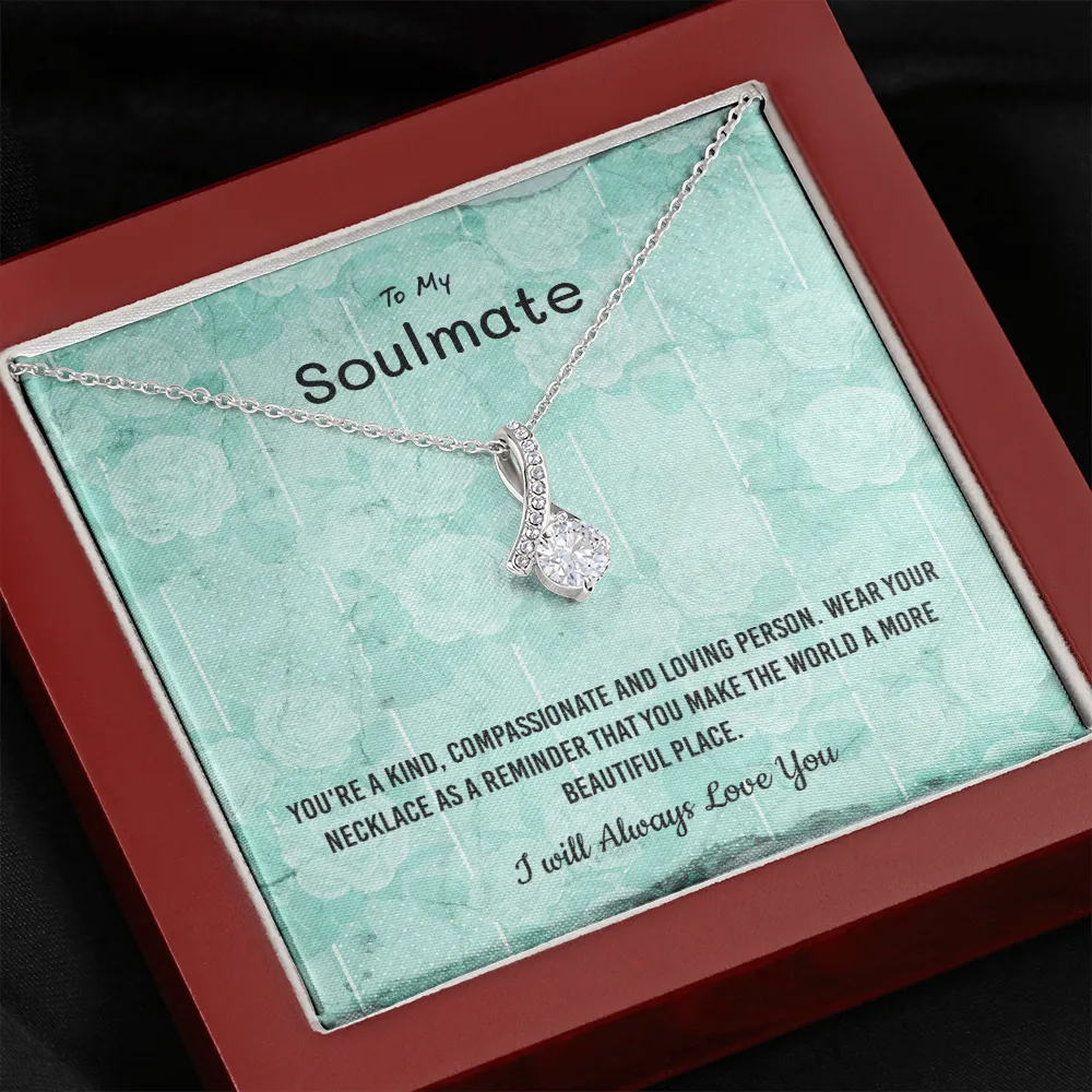 You're a kind, compassionate and loving person - Alluring Beauty Infinity Necklace Message Card
