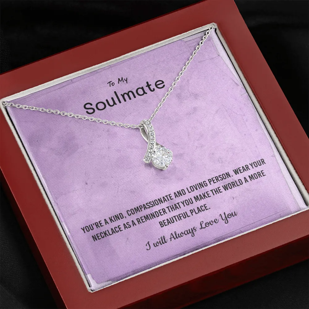 You're a kind, compassionate and loving person - Alluring Beauty Infinity Necklace Message Card