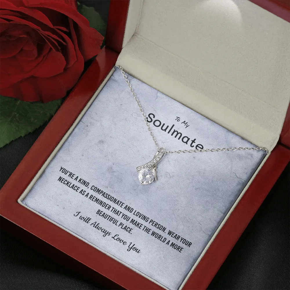 You're a kind, compassionate and loving person - Alluring Beauty Infinity Necklace Message Card