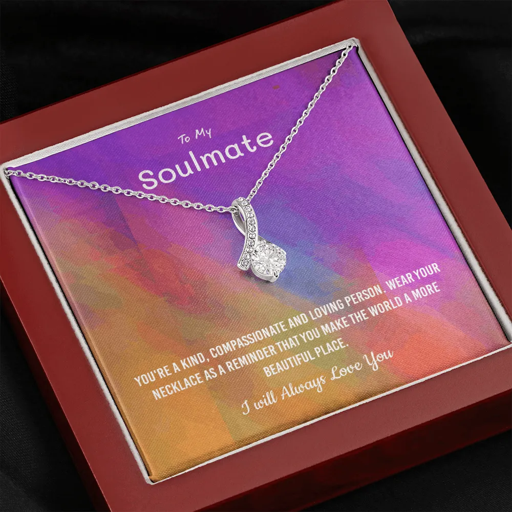 You're a kind, compassionate and loving person - Alluring Beauty Infinity Necklace Message Card