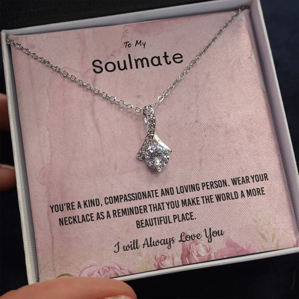 You're a kind, compassionate and loving person - Alluring Beauty Infinity Necklace Message Card