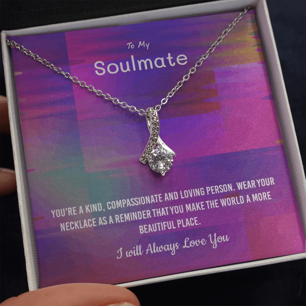 You're a kind, compassionate and loving person - Alluring Beauty Infinity Necklace Message Card