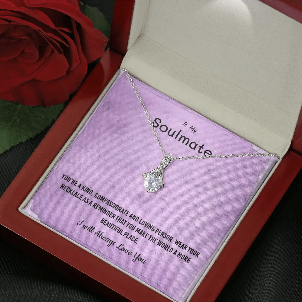 You're a kind, compassionate and loving person - Alluring Beauty Infinity Necklace Message Card