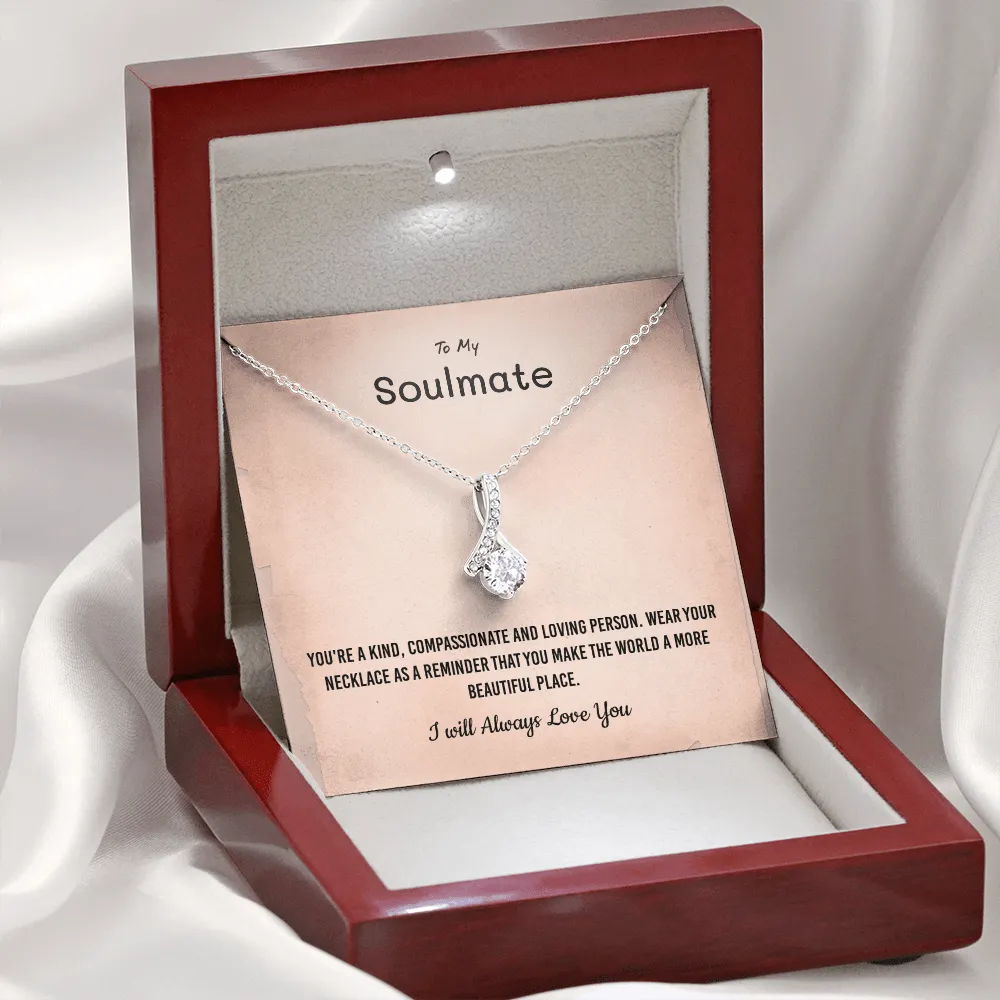 You're a kind, compassionate and loving person - Alluring Beauty Infinity Necklace Message Card