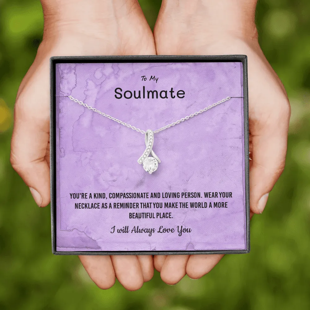 You're a kind, compassionate and loving person - Alluring Beauty Infinity Necklace Message Card