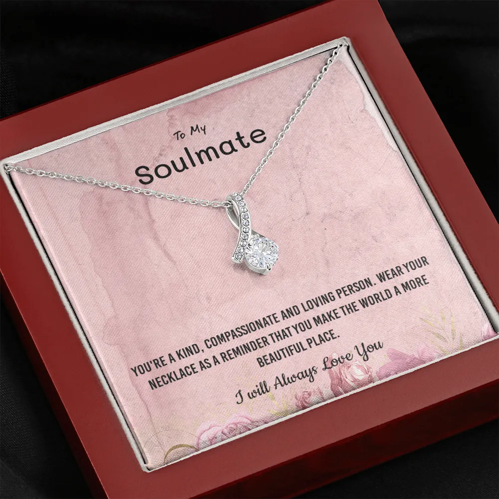 You're a kind, compassionate and loving person - Alluring Beauty Infinity Necklace Message Card