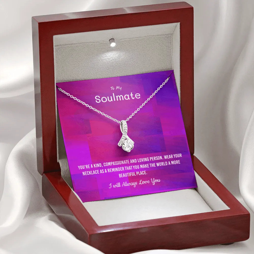 You're a kind, compassionate and loving person - Alluring Beauty Infinity Necklace Message Card