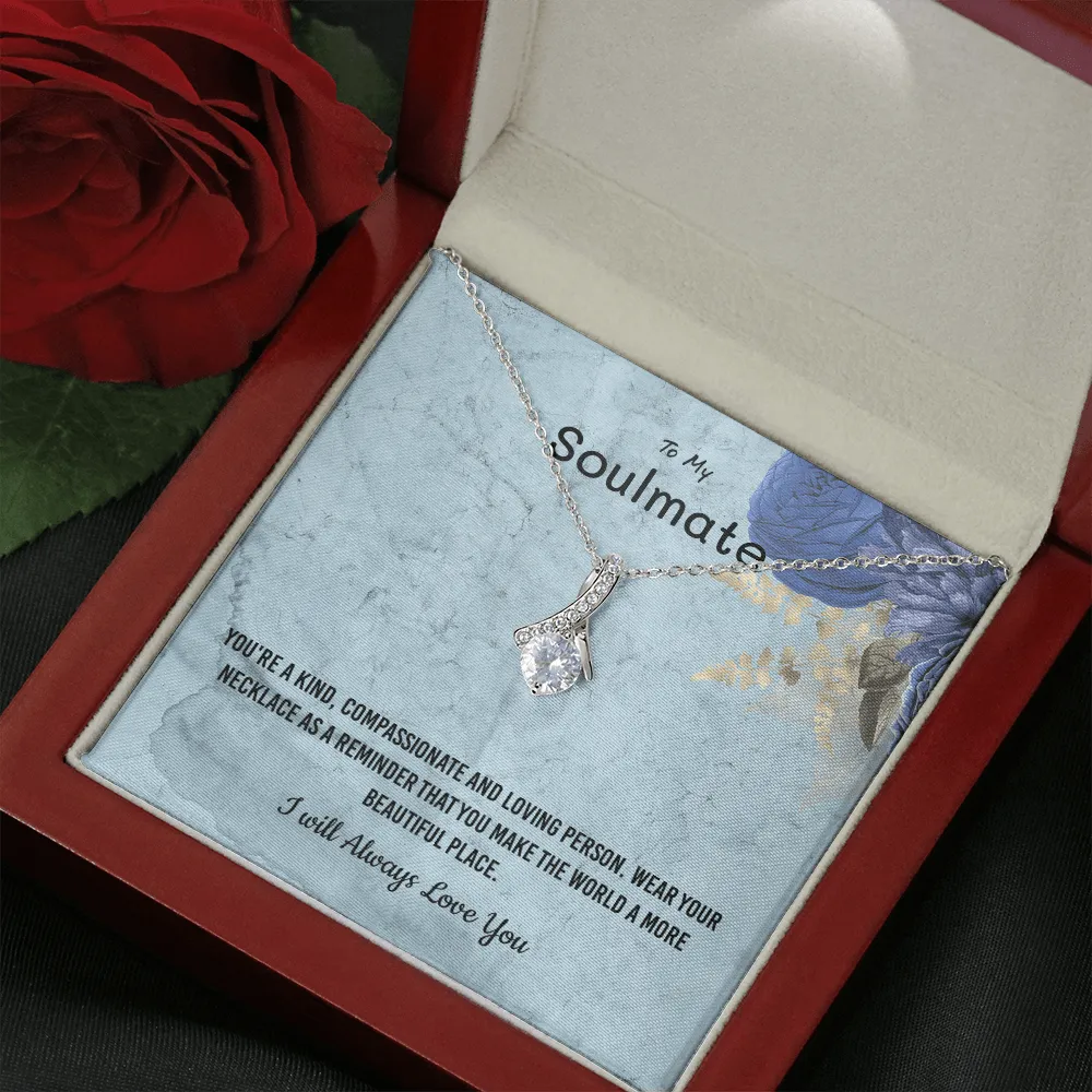 You're a kind, compassionate and loving person - Alluring Beauty Infinity Necklace Message Card