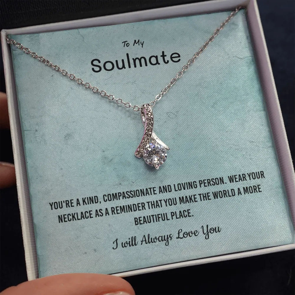 You're a kind, compassionate and loving person - Alluring Beauty Infinity Necklace Message Card