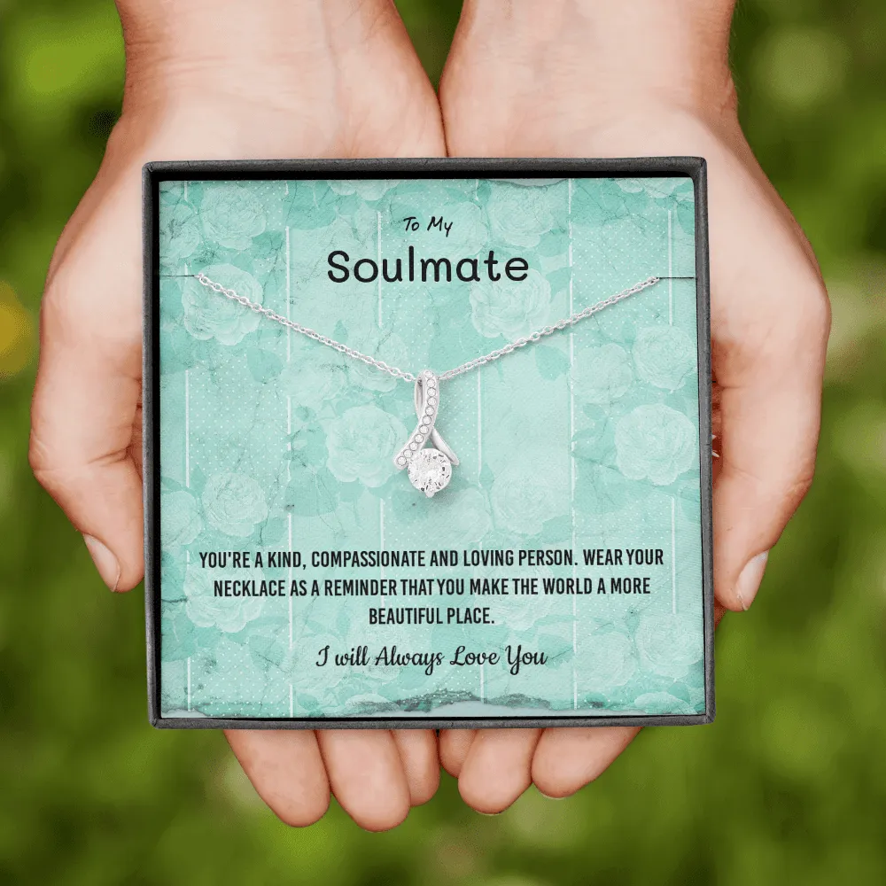 You're a kind, compassionate and loving person - Alluring Beauty Infinity Necklace Message Card