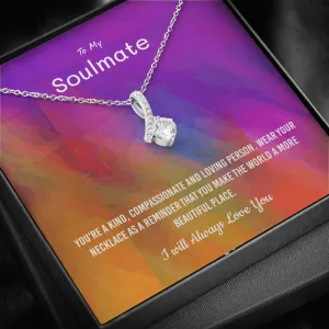 You're a kind, compassionate and loving person - Alluring Beauty Infinity Necklace Message Card