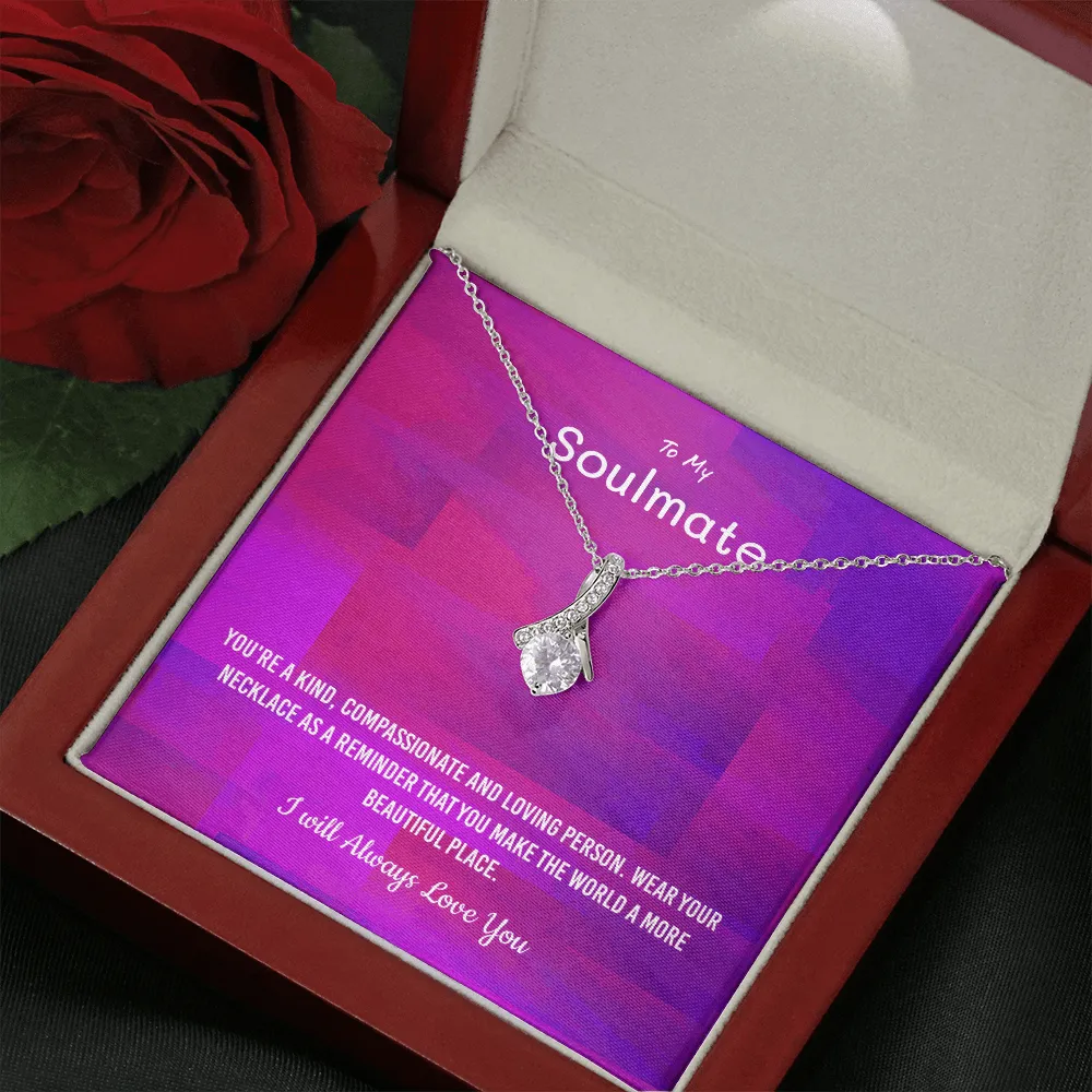 You're a kind, compassionate and loving person - Alluring Beauty Infinity Necklace Message Card