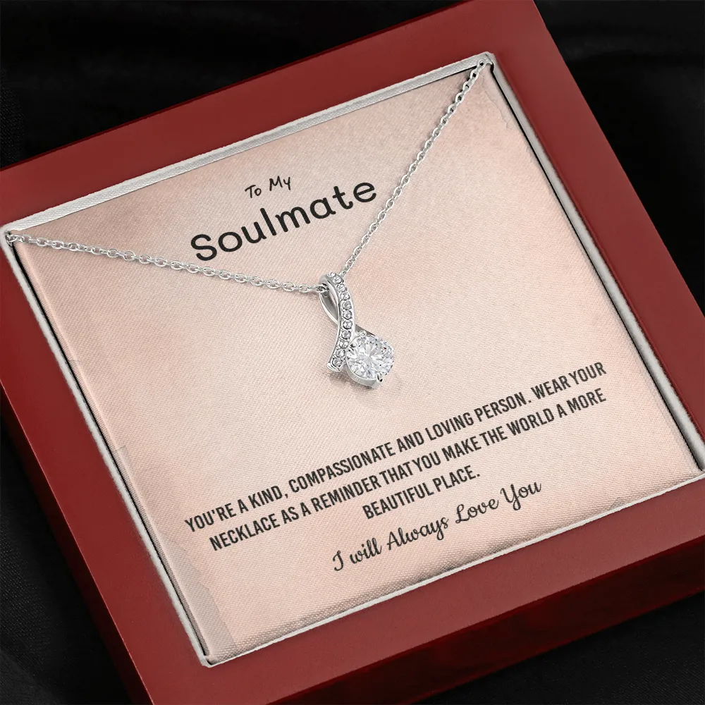 You're a kind, compassionate and loving person - Alluring Beauty Infinity Necklace Message Card