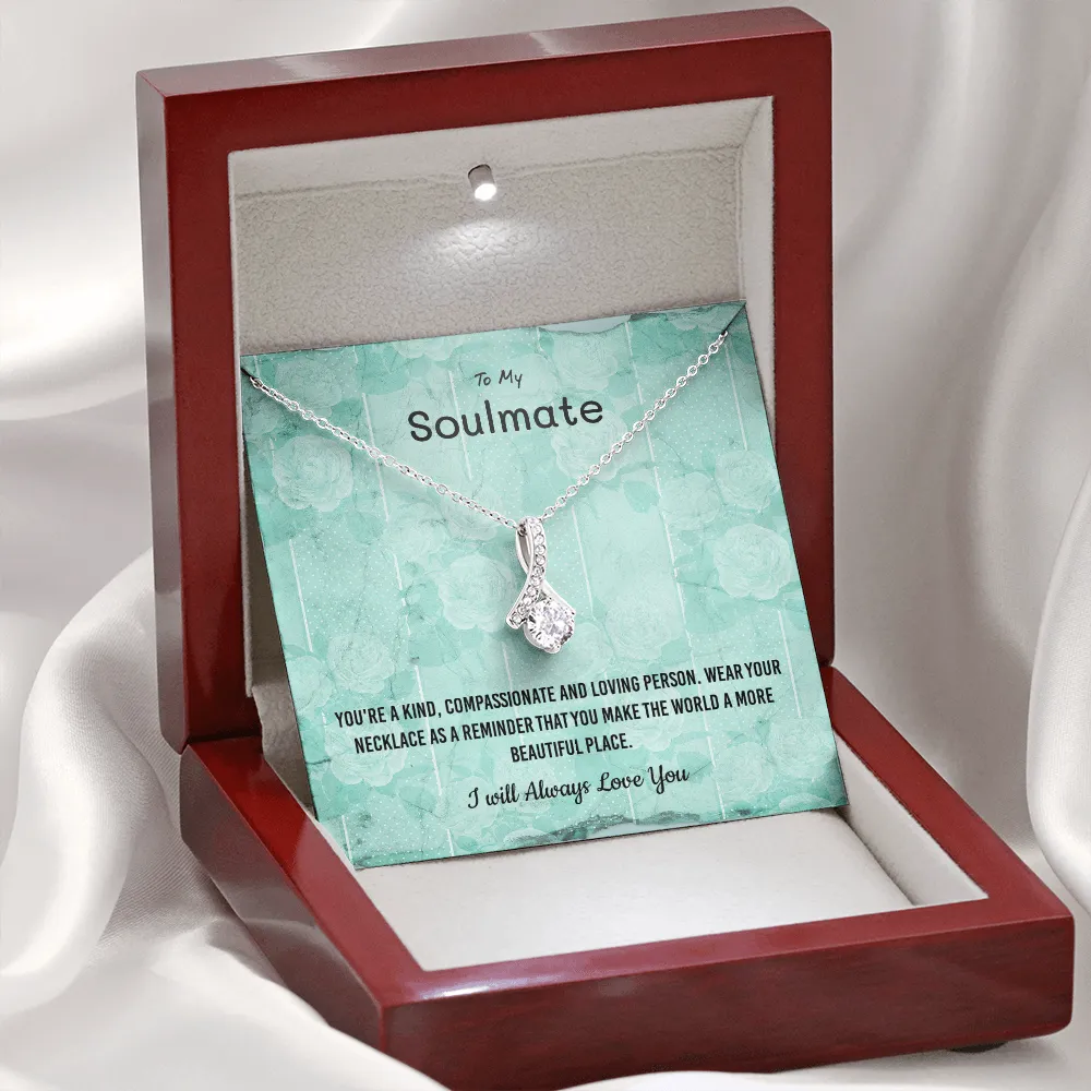 You're a kind, compassionate and loving person - Alluring Beauty Infinity Necklace Message Card