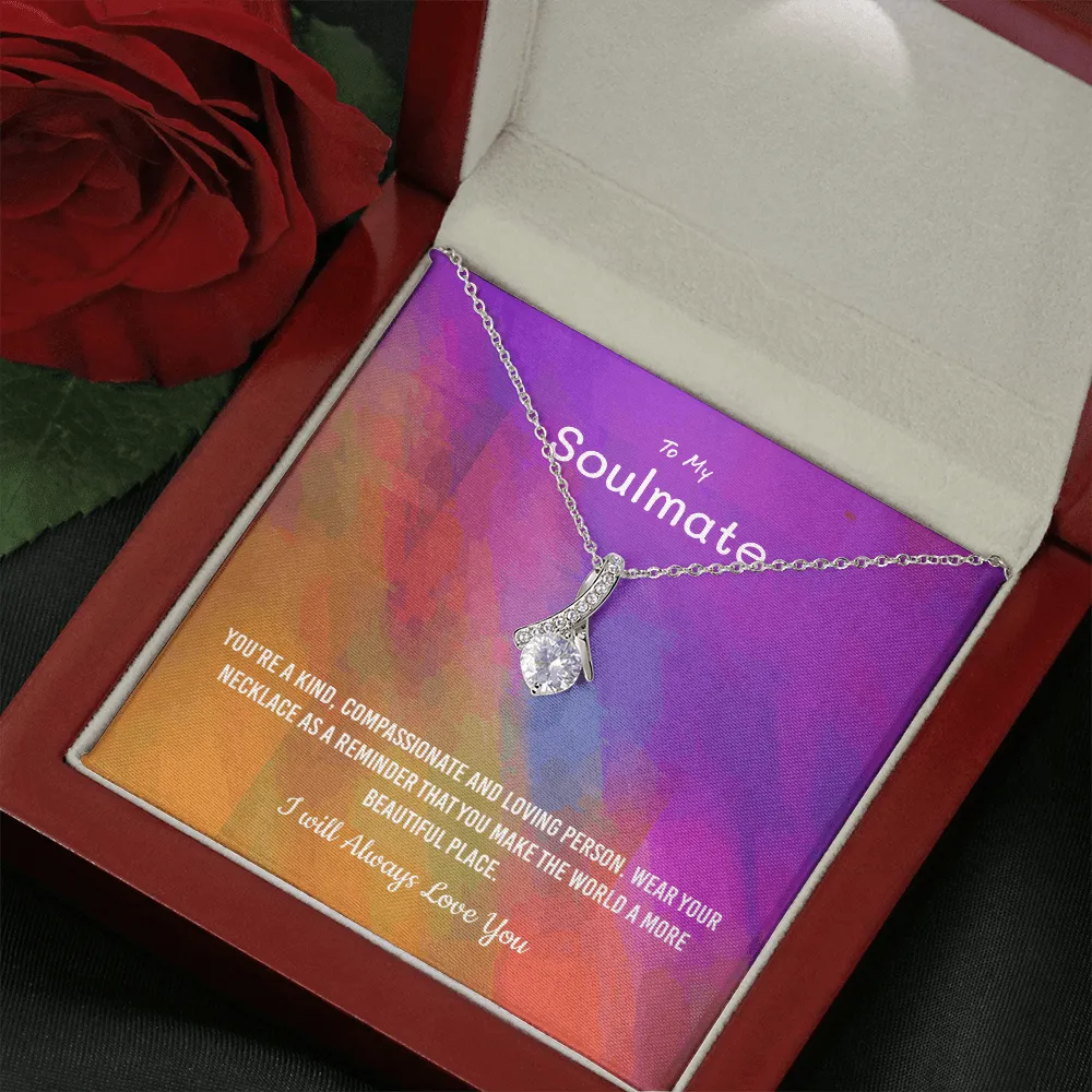 You're a kind, compassionate and loving person - Alluring Beauty Infinity Necklace Message Card
