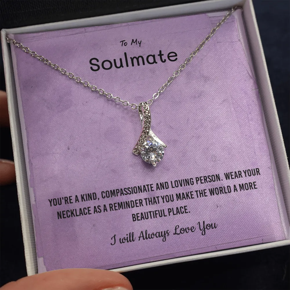 You're a kind, compassionate and loving person - Alluring Beauty Infinity Necklace Message Card