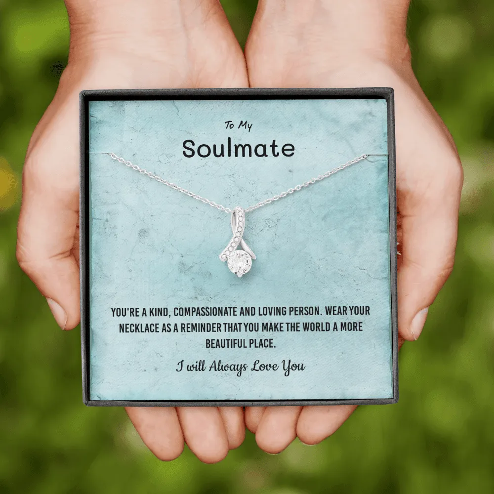 You're a kind, compassionate and loving person - Alluring Beauty Infinity Necklace Message Card
