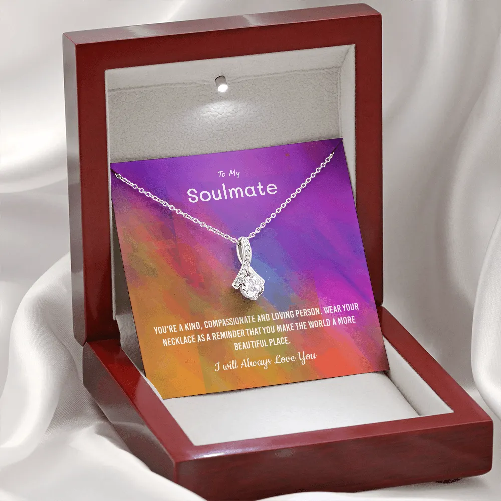 You're a kind, compassionate and loving person - Alluring Beauty Infinity Necklace Message Card