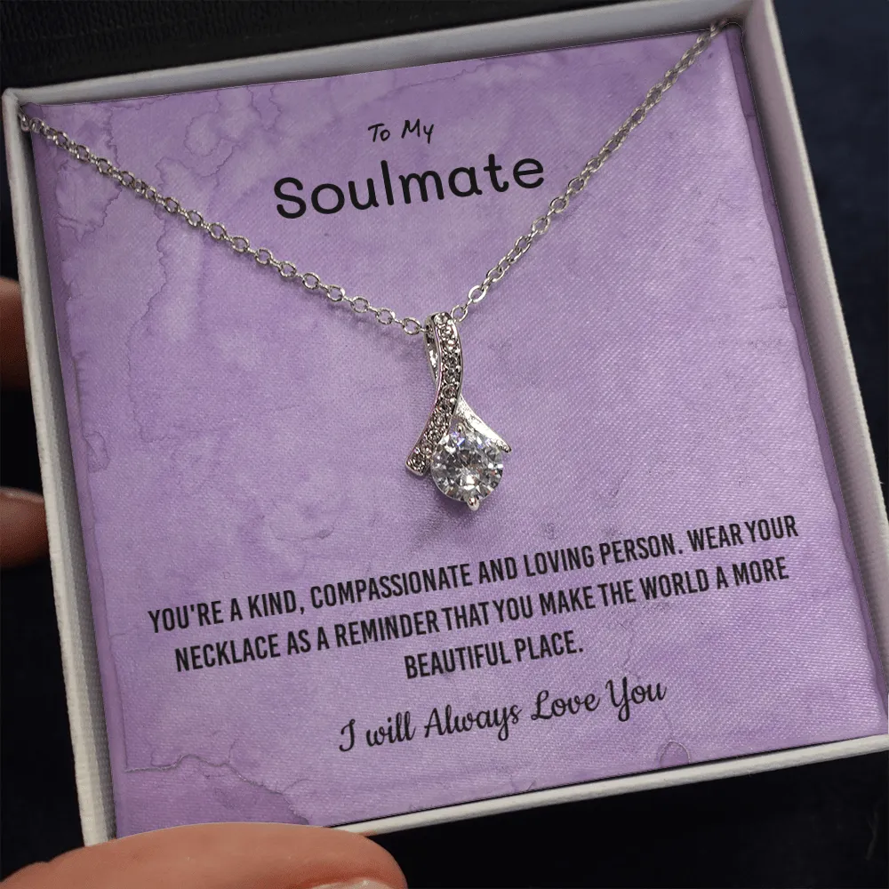 You're a kind, compassionate and loving person - Alluring Beauty Infinity Necklace Message Card