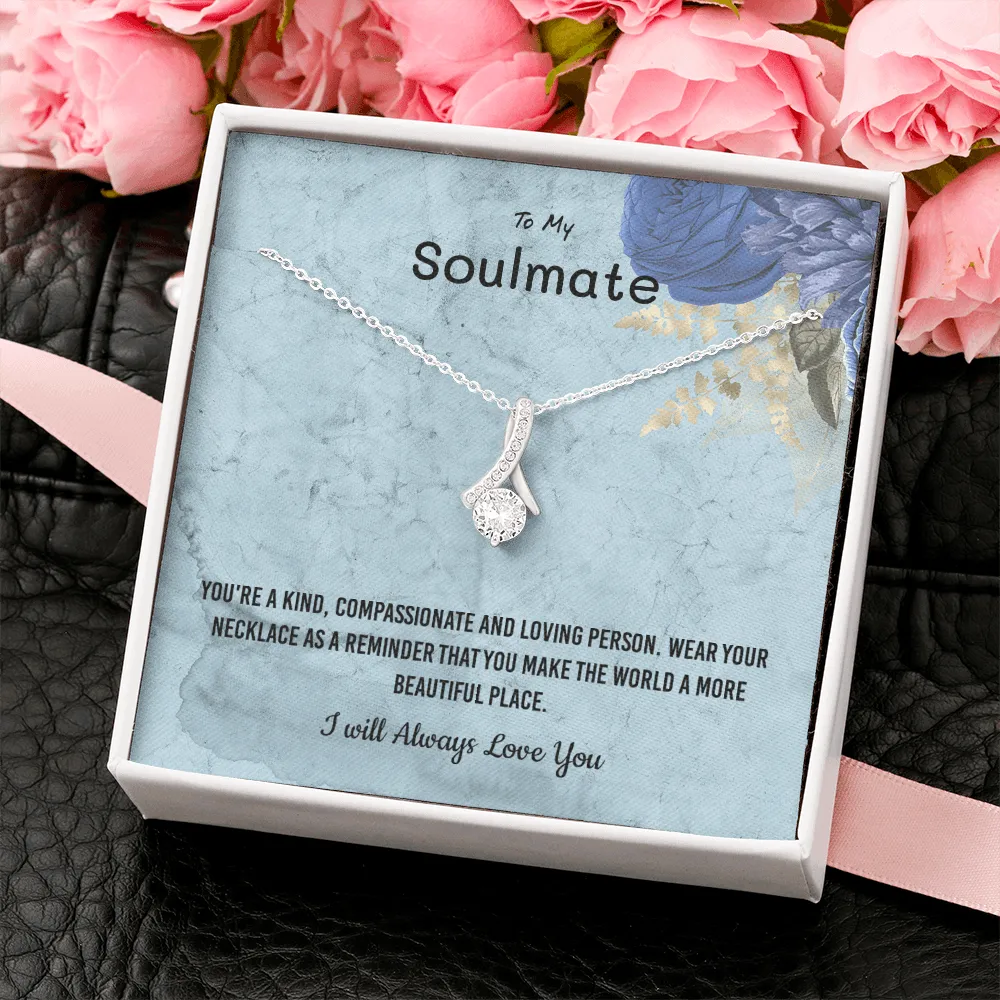 You're a kind, compassionate and loving person - Alluring Beauty Infinity Necklace Message Card
