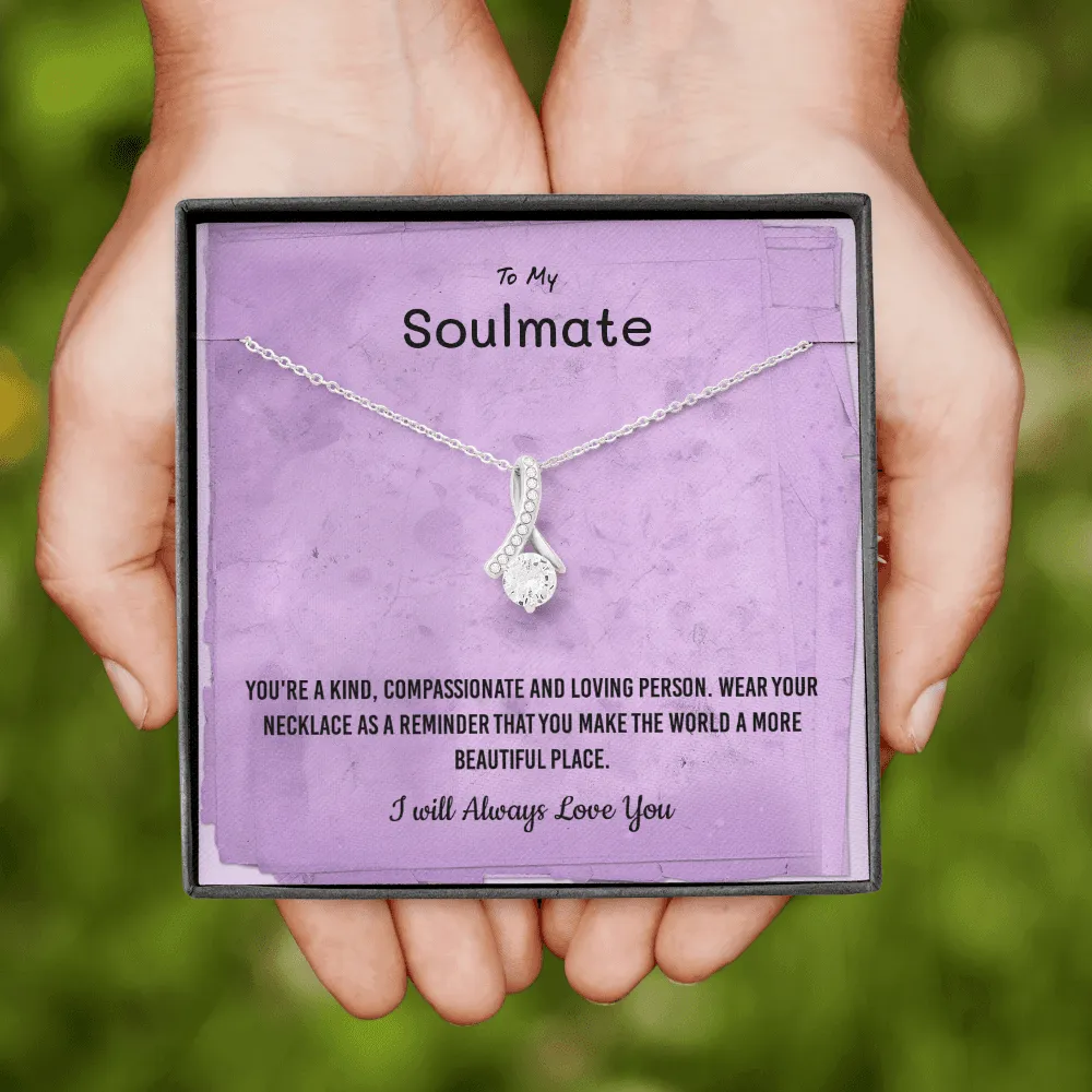 You're a kind, compassionate and loving person - Alluring Beauty Infinity Necklace Message Card