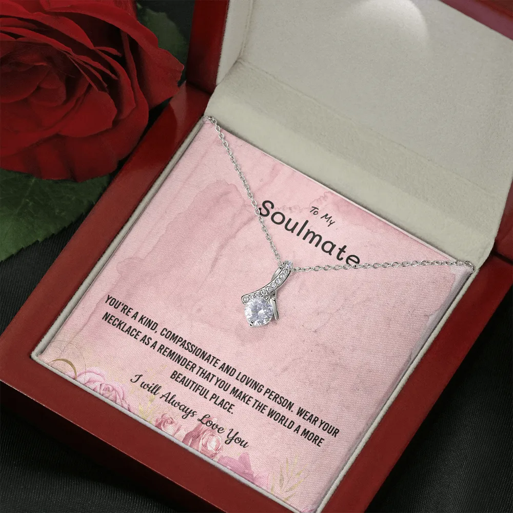You're a kind, compassionate and loving person - Alluring Beauty Infinity Necklace Message Card