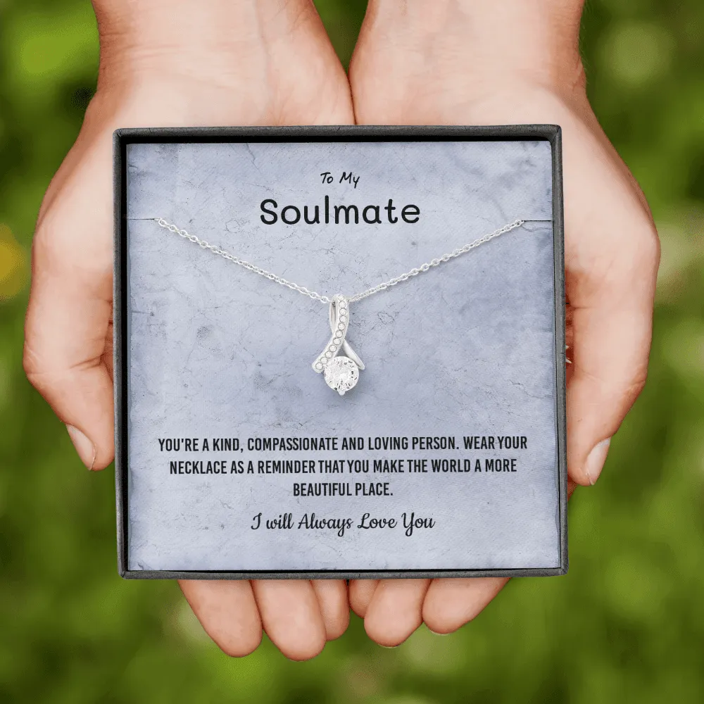 You're a kind, compassionate and loving person - Alluring Beauty Infinity Necklace Message Card