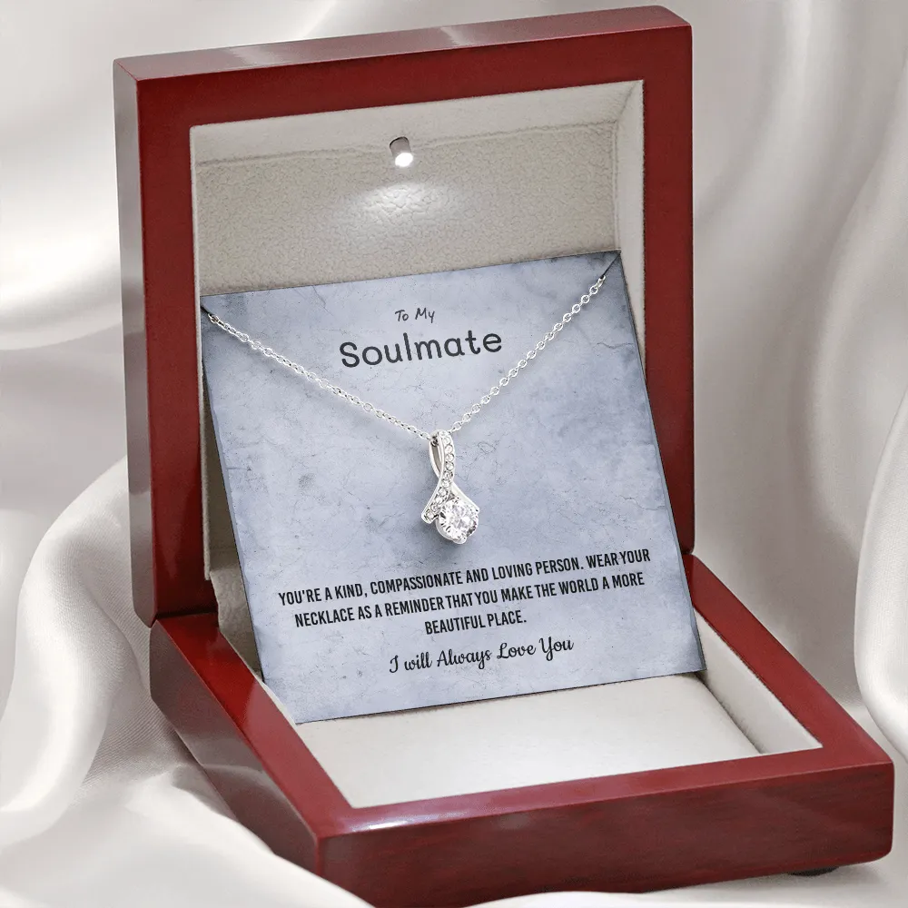 You're a kind, compassionate and loving person - Alluring Beauty Infinity Necklace Message Card