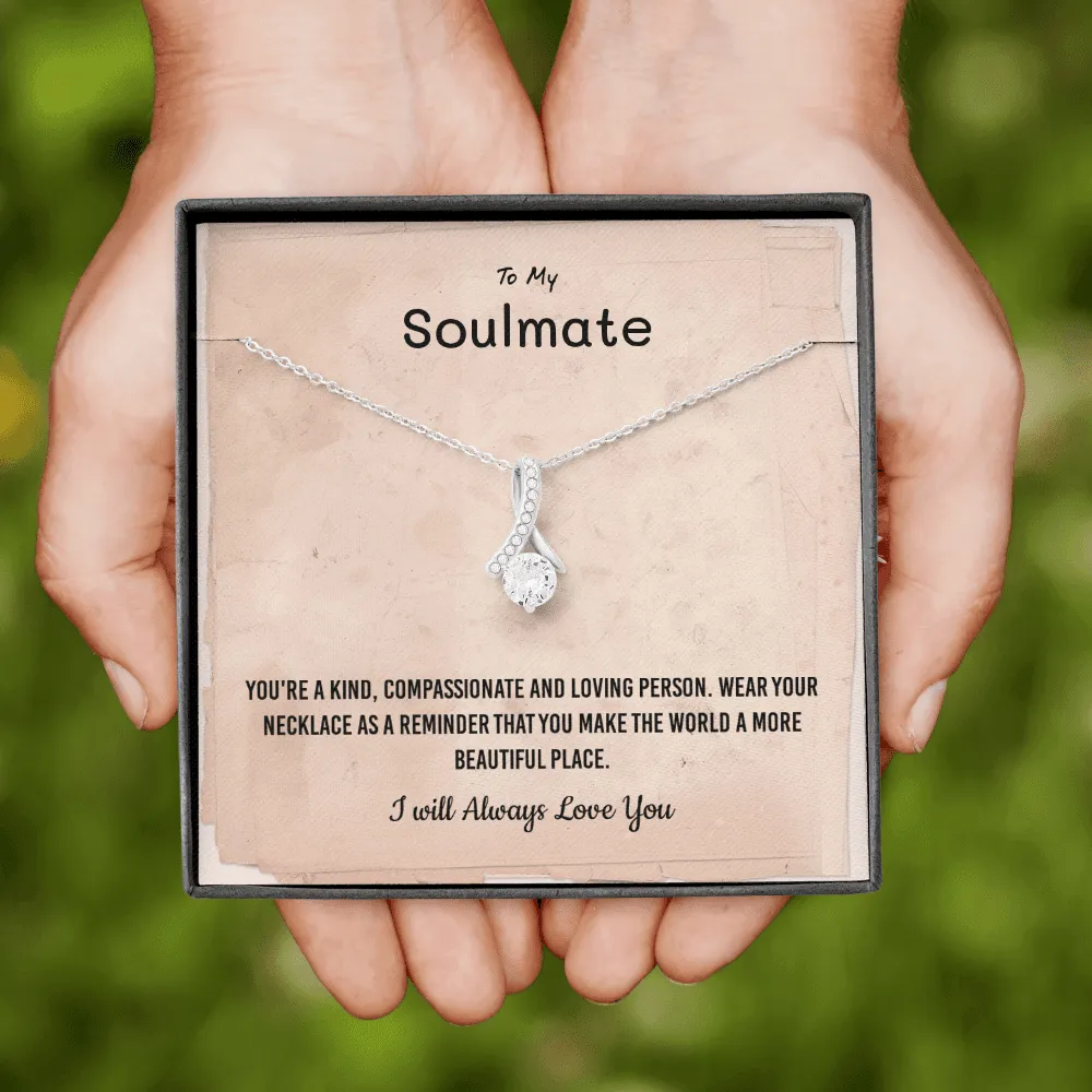 You're a kind, compassionate and loving person - Alluring Beauty Infinity Necklace Message Card