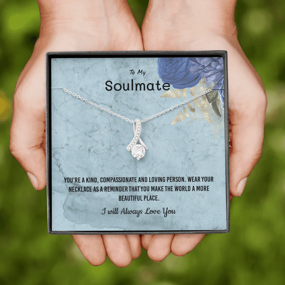 You're a kind, compassionate and loving person - Alluring Beauty Infinity Necklace Message Card