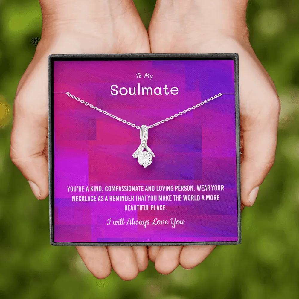 You're a kind, compassionate and loving person - Alluring Beauty Infinity Necklace Message Card