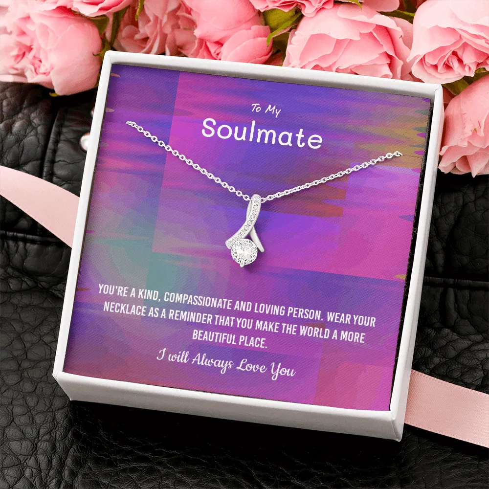You're a kind, compassionate and loving person - Alluring Beauty Infinity Necklace Message Card