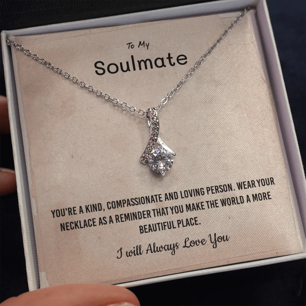 You're a kind, compassionate and loving person - Alluring Beauty Infinity Necklace Message Card