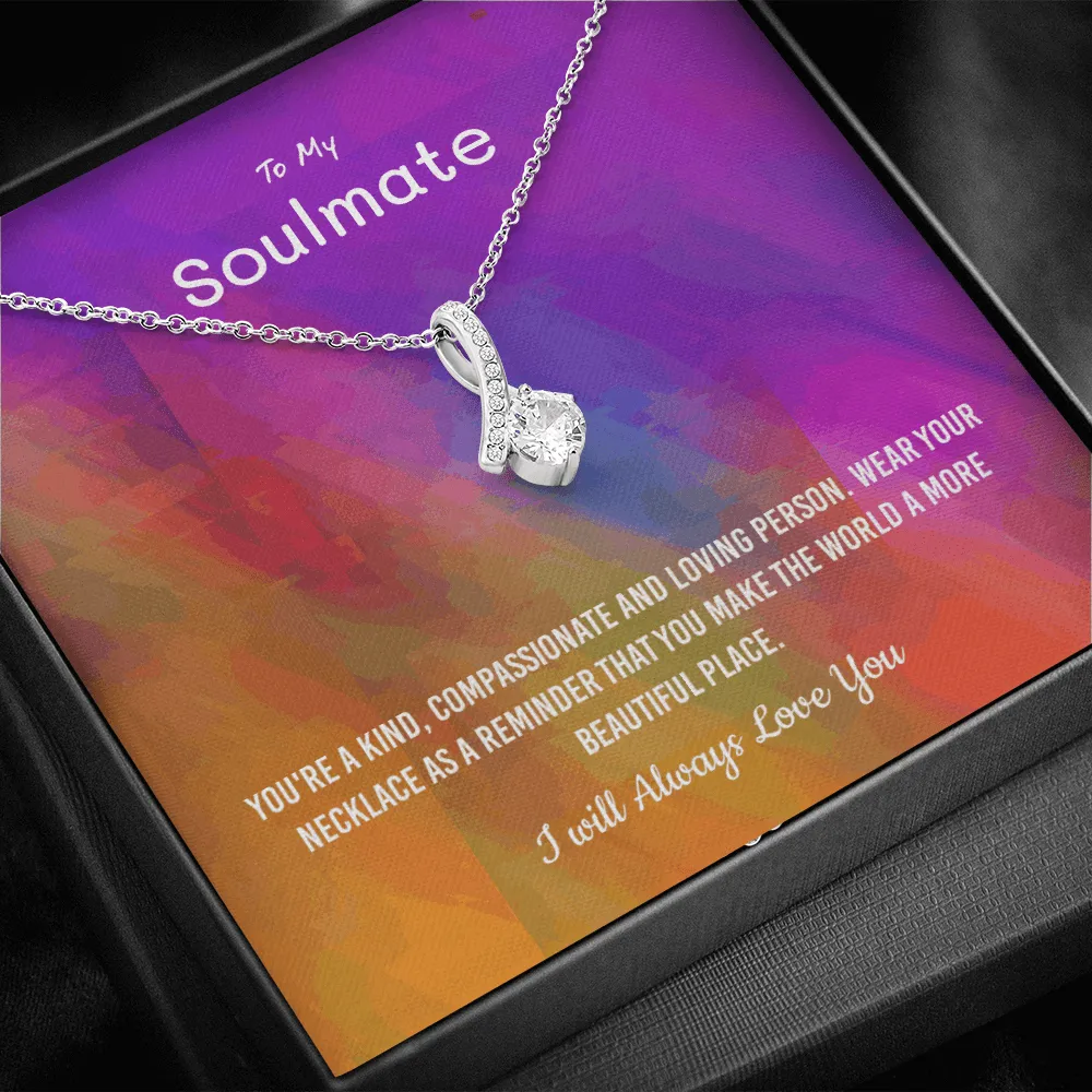 You're a kind, compassionate and loving person - Alluring Beauty Infinity Necklace Message Card