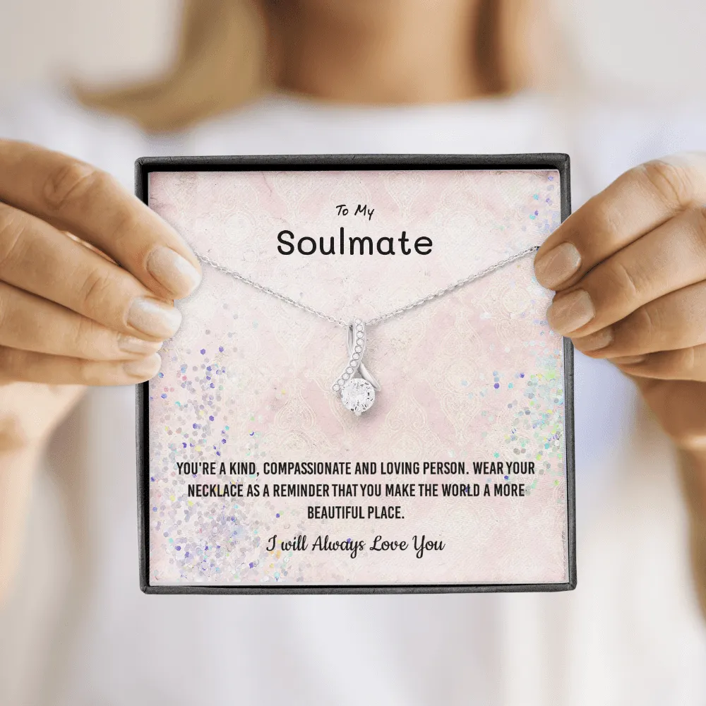 You're a kind, compassionate and loving person - Alluring Beauty Infinity Necklace Message Card