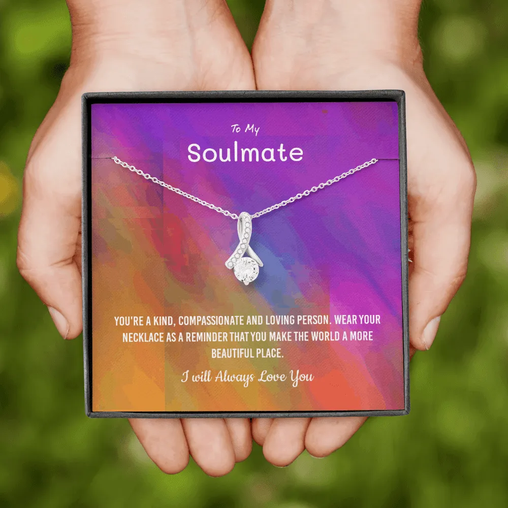 You're a kind, compassionate and loving person - Alluring Beauty Infinity Necklace Message Card