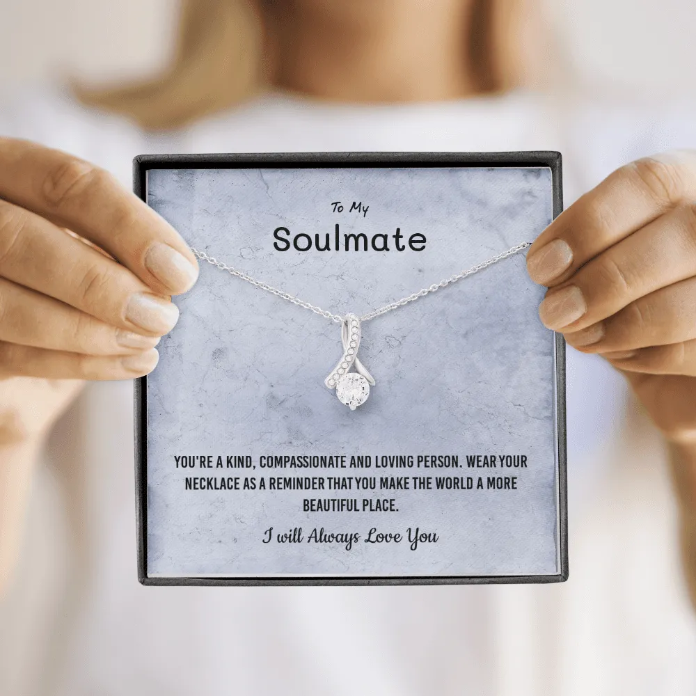 You're a kind, compassionate and loving person - Alluring Beauty Infinity Necklace Message Card