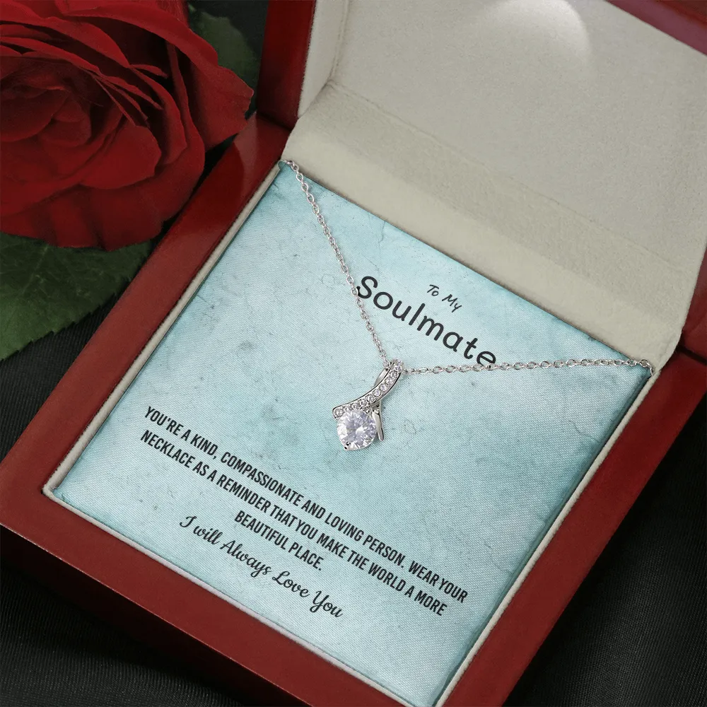 You're a kind, compassionate and loving person - Alluring Beauty Infinity Necklace Message Card