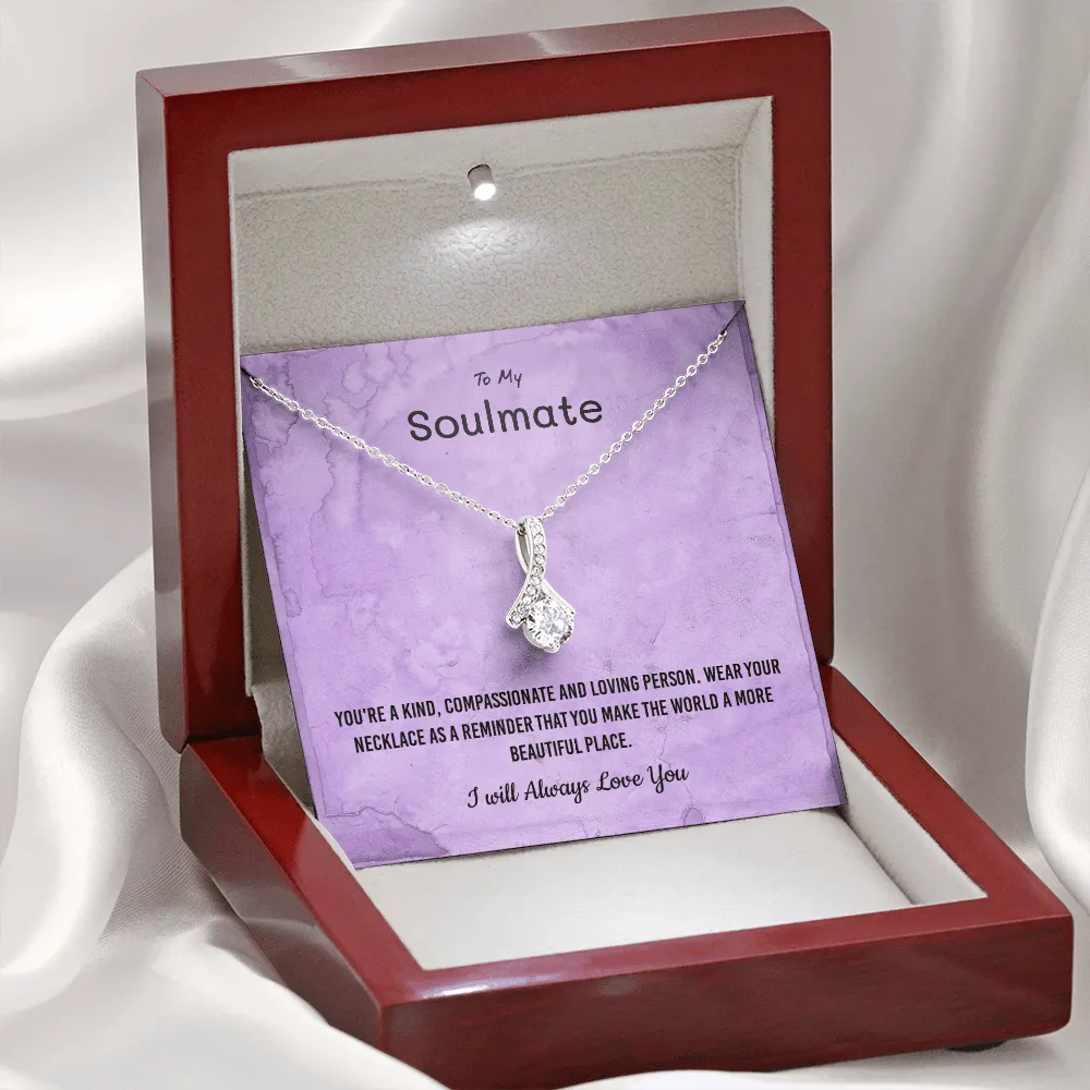 You're a kind, compassionate and loving person - Alluring Beauty Infinity Necklace Message Card