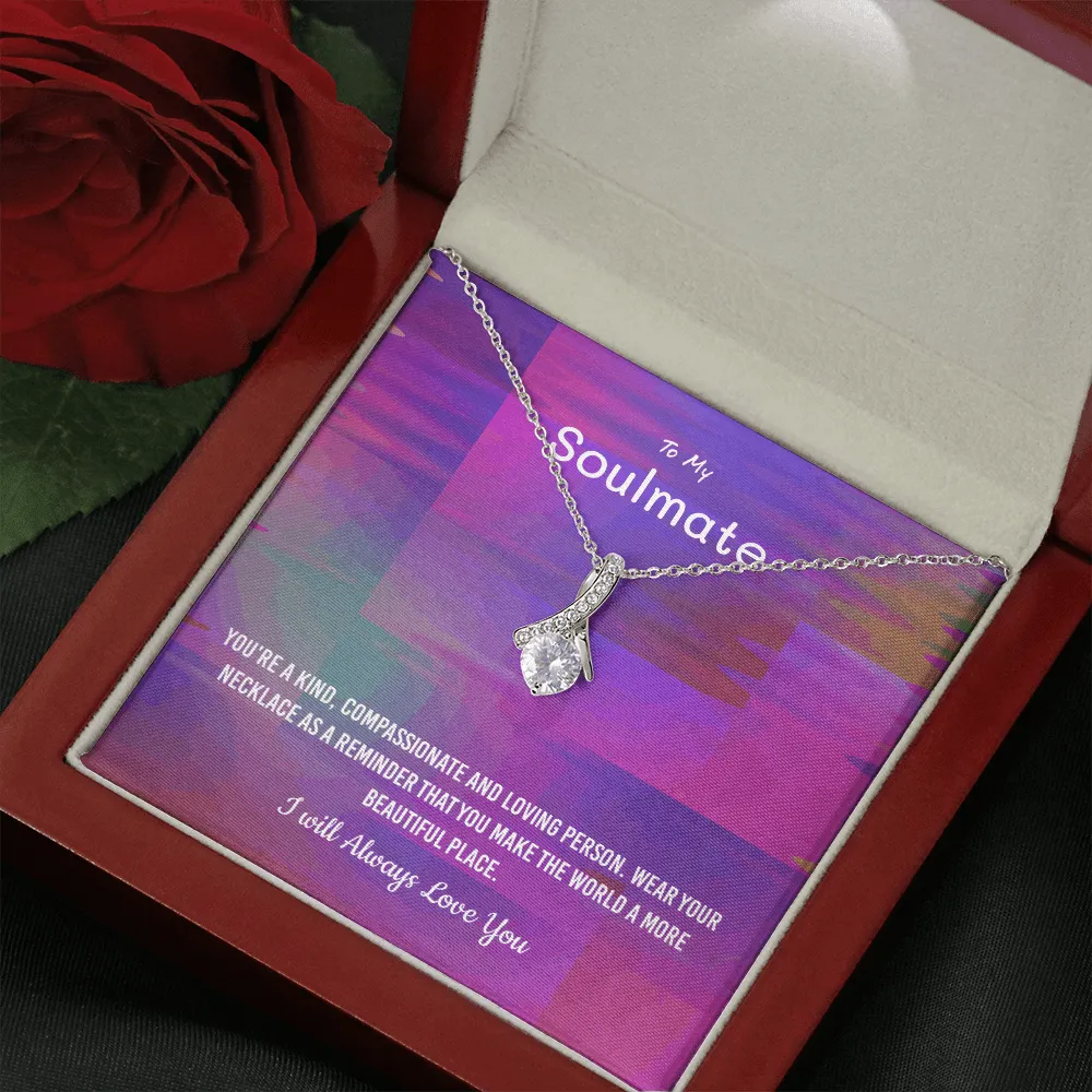 You're a kind, compassionate and loving person - Alluring Beauty Infinity Necklace Message Card