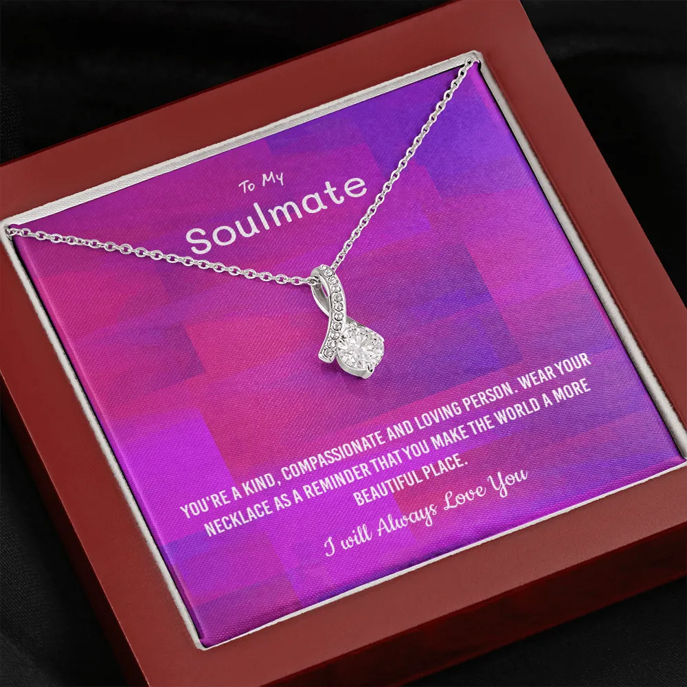 You're a kind, compassionate and loving person - Alluring Beauty Infinity Necklace Message Card