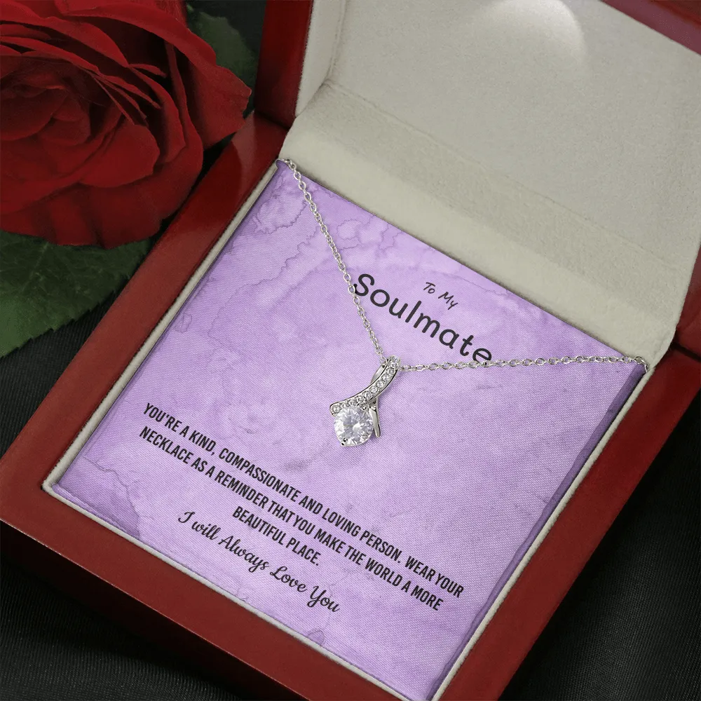 You're a kind, compassionate and loving person - Alluring Beauty Infinity Necklace Message Card